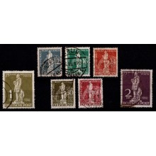 1949 - Berlin - AFA 35-41 - Frimærke - Verdenspostforeningens 75-års jubilæum - komplet sæt - Stemplet.